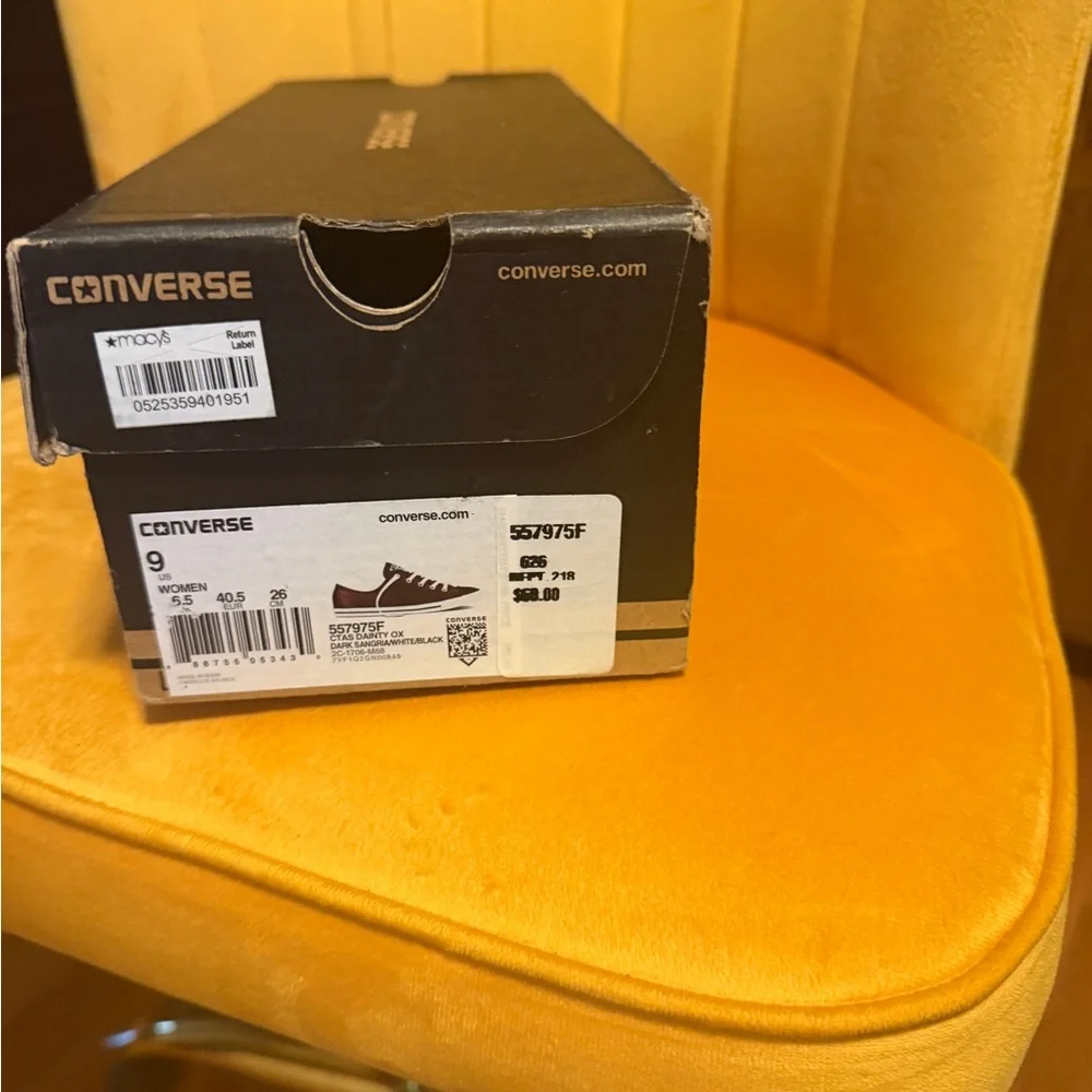 Burgundy Low-Top Satin Sneakers - Picture 3 of 4